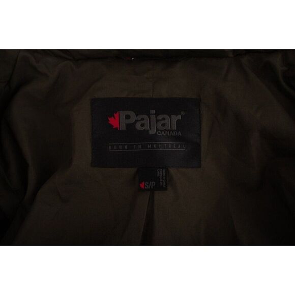 Pajar Canada Womens Quilted Down Puffer Coat Green S Small Hooded Mid length - Picture 6 of 6